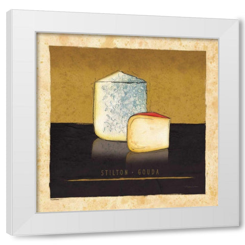 Cheeses II White Modern Wood Framed Art Print by Laliberte, Andrea