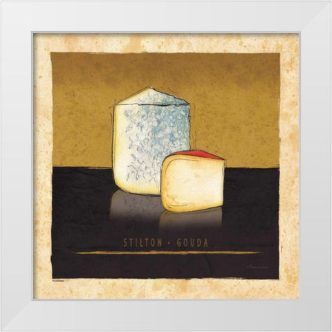Cheeses II White Modern Wood Framed Art Print by Laliberte, Andrea