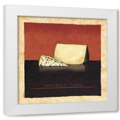 Cheeses III White Modern Wood Framed Art Print by Laliberte, Andrea
