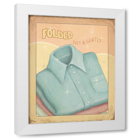 Fold White Modern Wood Framed Art Print by Laliberte, Andrea