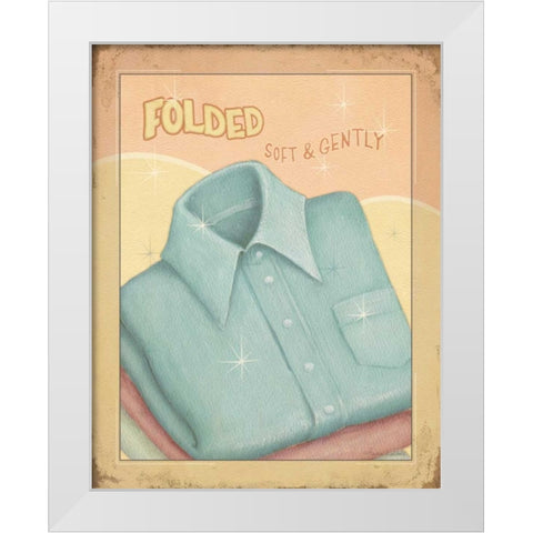 Fold White Modern Wood Framed Art Print by Laliberte, Andrea