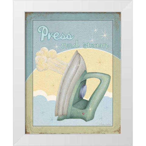 Press White Modern Wood Framed Art Print by Laliberte, Andrea