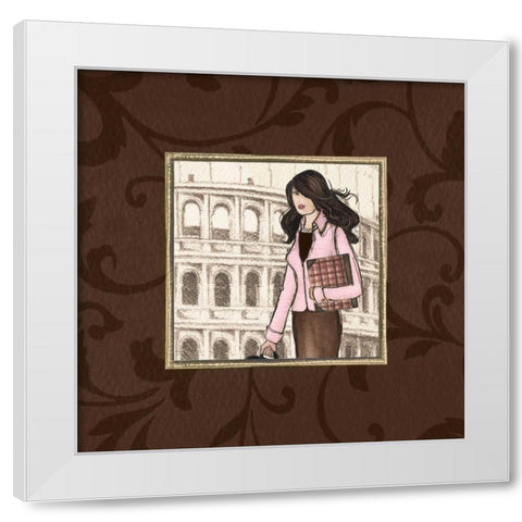 Roma in Pink White Modern Wood Framed Art Print by Laliberte, Andrea