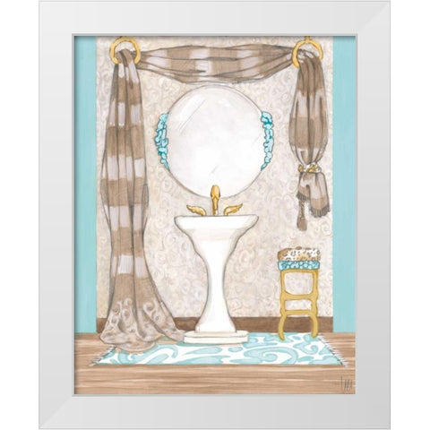 Bathroom Elegance II White Modern Wood Framed Art Print by Laurencon