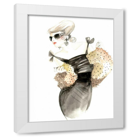 Runway Fashion III White Modern Wood Framed Art Print by Laurencon