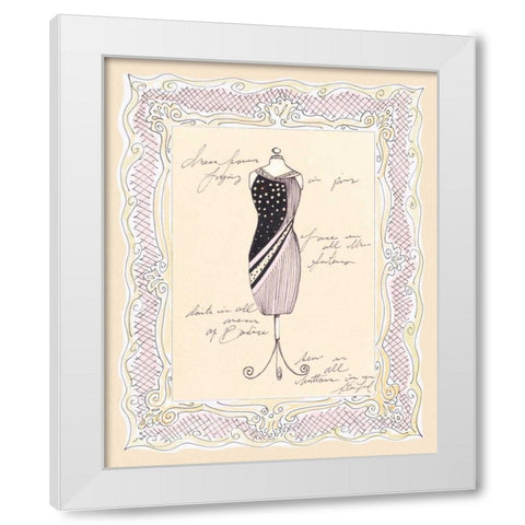 Dress Form I White Modern Wood Framed Art Print by Leal, Steve