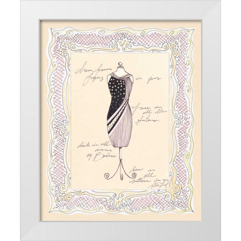 Dress Form I White Modern Wood Framed Art Print by Leal, Steve