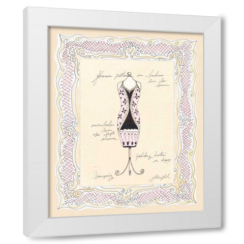 Dress Form III White Modern Wood Framed Art Print by Leal, Steve