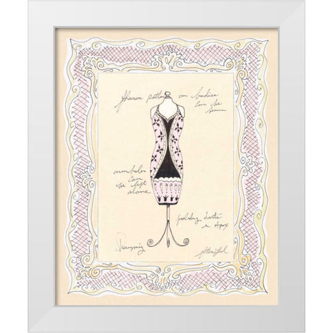 Dress Form III White Modern Wood Framed Art Print by Leal, Steve