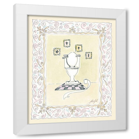 Toilette II White Modern Wood Framed Art Print by Leal, Steve