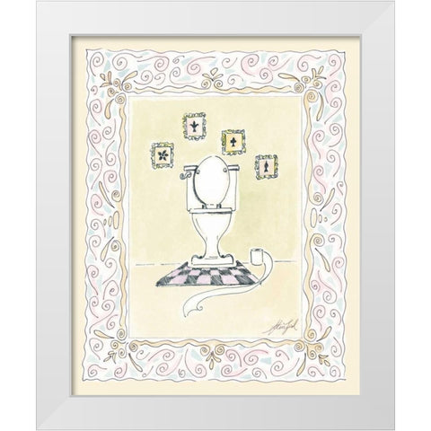 Toilette II White Modern Wood Framed Art Print by Leal, Steve