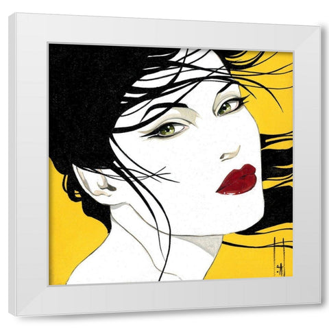 Christine White Modern Wood Framed Art Print by Leal, Steve