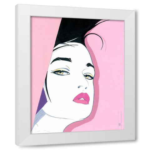 Diane White Modern Wood Framed Art Print by Leal, Steve