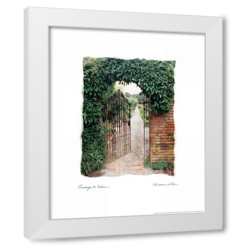 Passage to Eden White Modern Wood Framed Art Print by Love, Maureen
