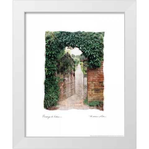 Passage to Eden White Modern Wood Framed Art Print by Love, Maureen