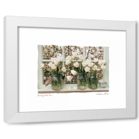 Reaching for the Sun White Modern Wood Framed Art Print by Love, Maureen