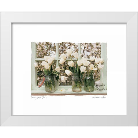 Reaching for the Sun White Modern Wood Framed Art Print by Love, Maureen