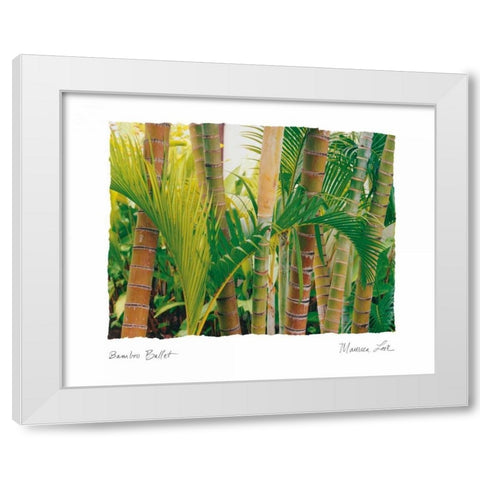 Bamboo Ballet White Modern Wood Framed Art Print by Love, Maureen