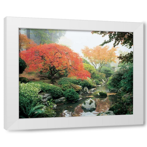 Japanese Garden I White Modern Wood Framed Art Print by Love, Maureen