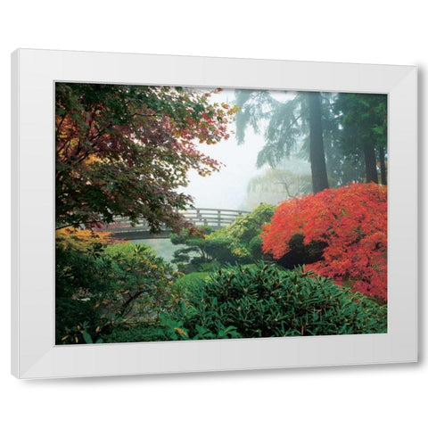 Japanese Garden II White Modern Wood Framed Art Print by Love, Maureen