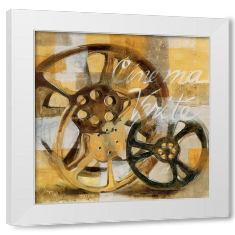 Film Festival I White Modern Wood Framed Art Print by Linza, Loretta
