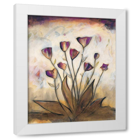 Poppy Garden II White Modern Wood Framed Art Print by Marque, Lucia