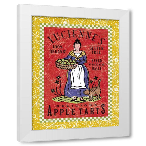 Luciennes Apple Tarts White Modern Wood Framed Art Print by McCollum, Sudi