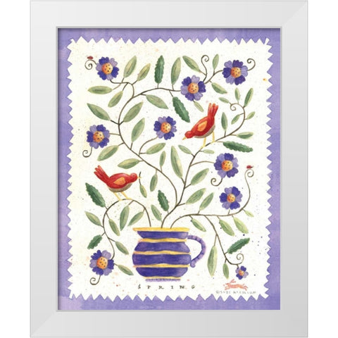 Four Seasons II White Modern Wood Framed Art Print by McCollum, Sudi