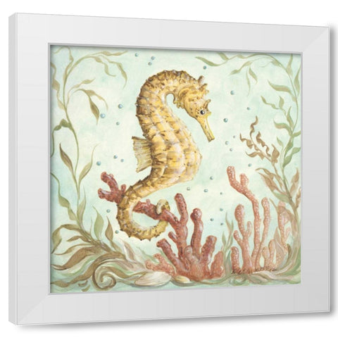 Seahorse I White Modern Wood Framed Art Print by McRostie, Kate