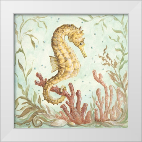 Seahorse I White Modern Wood Framed Art Print by McRostie, Kate