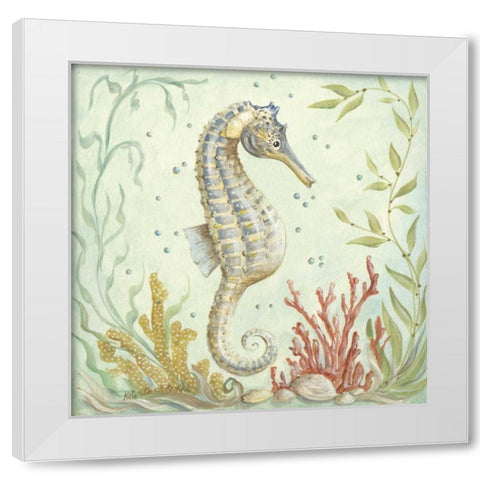 Seahorse II White Modern Wood Framed Art Print by McRostie, Kate