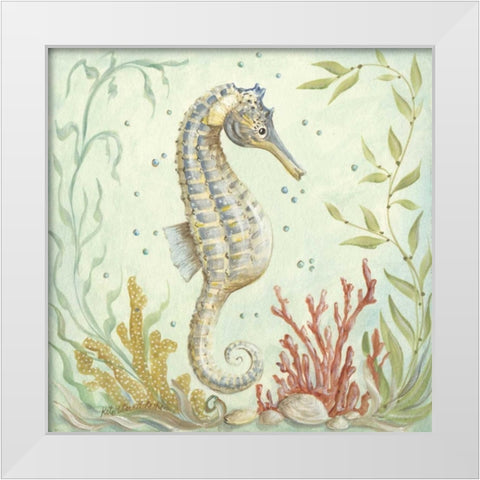 Seahorse II White Modern Wood Framed Art Print by McRostie, Kate