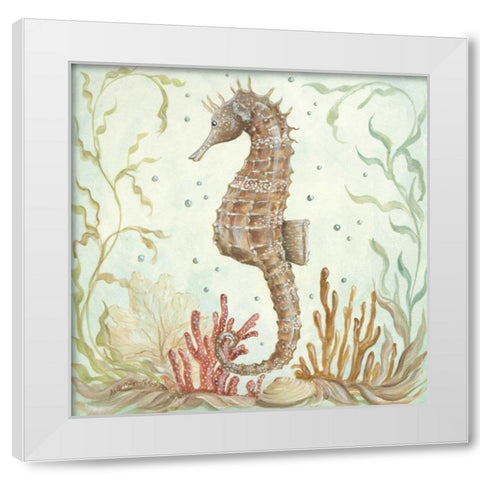 Seahorse IV White Modern Wood Framed Art Print by McRostie, Kate