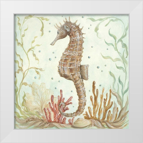 Seahorse IV White Modern Wood Framed Art Print by McRostie, Kate