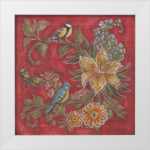 Garden Menagerie I White Modern Wood Framed Art Print by McRostie, Kate