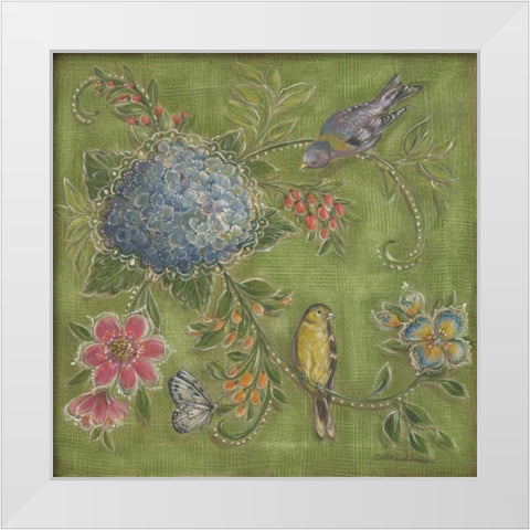 Garden Menagerie III White Modern Wood Framed Art Print by McRostie, Kate
