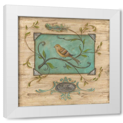 Bird Watcher I White Modern Wood Framed Art Print by McRostie, Kate