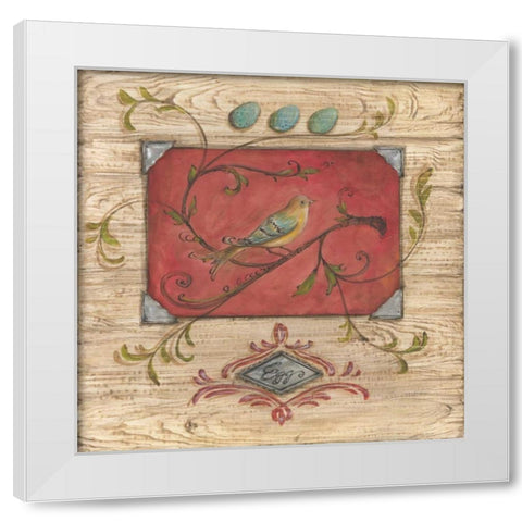 Bird Watcher II White Modern Wood Framed Art Print by McRostie, Kate