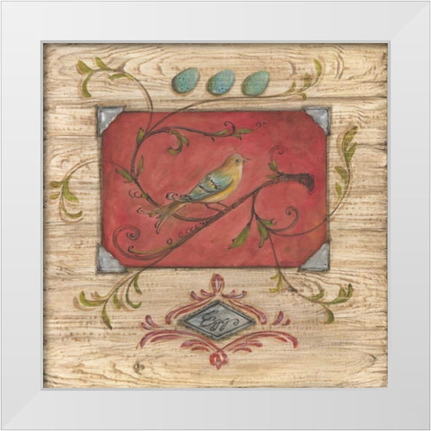 Bird Watcher II White Modern Wood Framed Art Print by McRostie, Kate