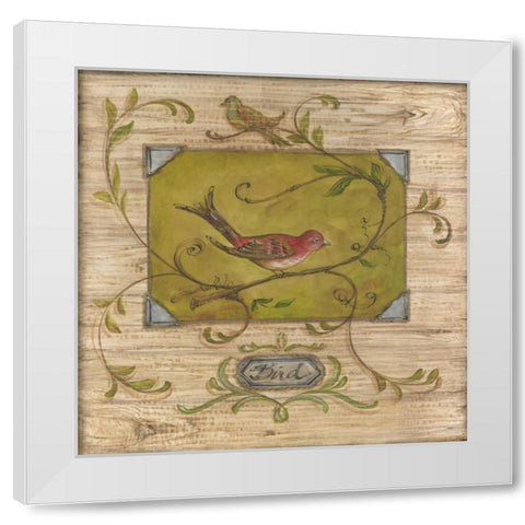 Bird Watcher III White Modern Wood Framed Art Print by McRostie, Kate