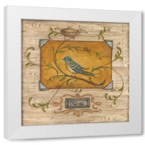 Bird Watcher IV White Modern Wood Framed Art Print by McRostie, Kate