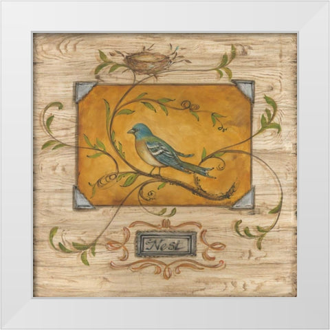 Bird Watcher IV White Modern Wood Framed Art Print by McRostie, Kate