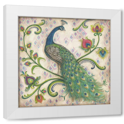Feathered Splendor I White Modern Wood Framed Art Print by McRostie, Kate