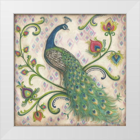 Feathered Splendor I White Modern Wood Framed Art Print by McRostie, Kate