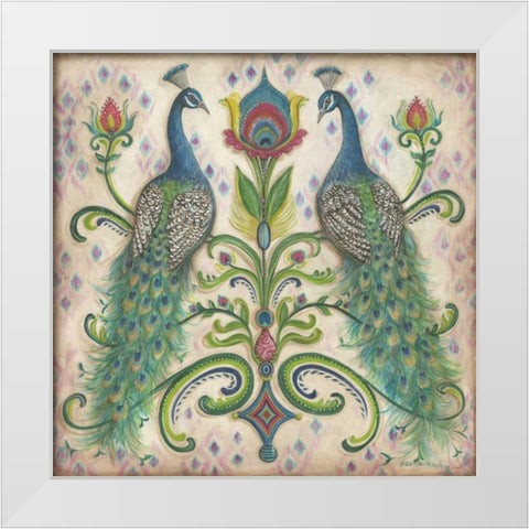 Feathered Splendor II White Modern Wood Framed Art Print by McRostie, Kate