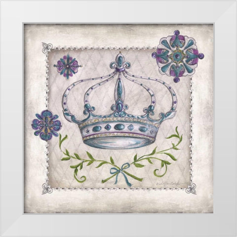 Royal Crown IV White Modern Wood Framed Art Print by McRostie, Kate