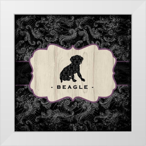 Top Dog IV White Modern Wood Framed Art Print by McRostie, Kate