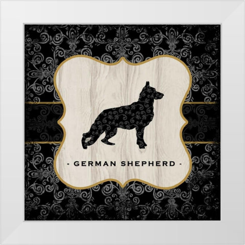 Top Dog VI White Modern Wood Framed Art Print by McRostie, Kate