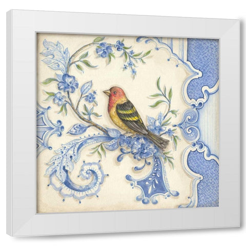 Chinoiserie Aviary I White Modern Wood Framed Art Print by McRostie, Kate
