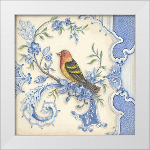 Chinoiserie Aviary I White Modern Wood Framed Art Print by McRostie, Kate